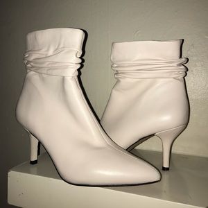 Vince Camuto Leather booties with roush detail